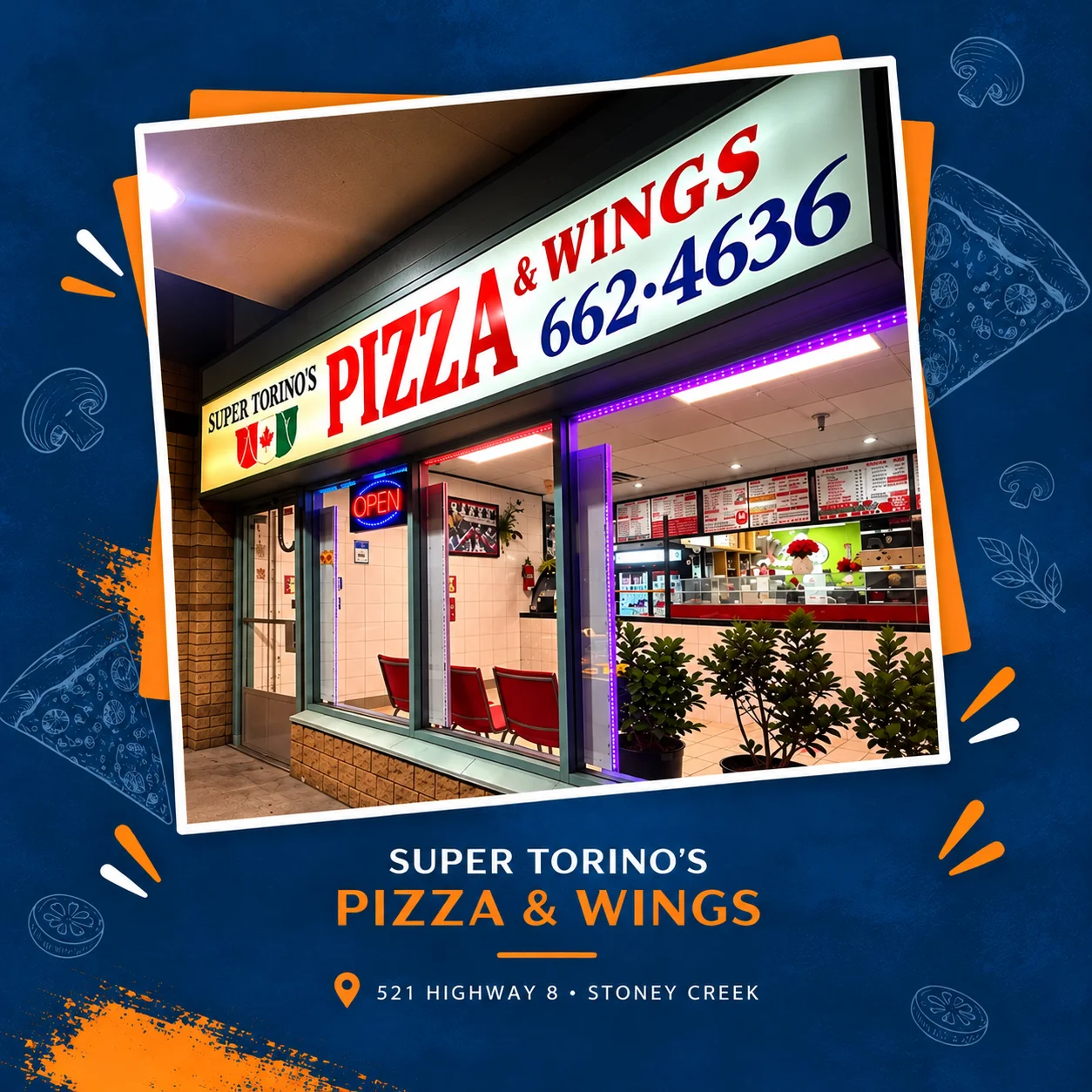 Super Torino's Pizza & Wings storefront at 521 Highway 8
